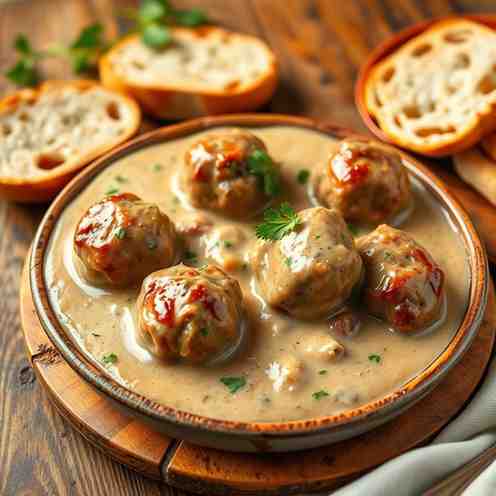 Pork & Beef Meatballs - Creamy Swedish Recipe